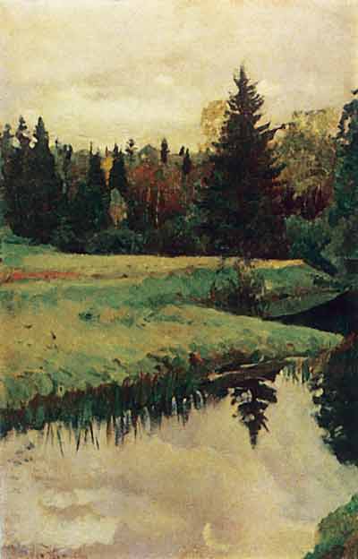 М.В.Нестеров. Река Воря в Абрамцеве. 1917
