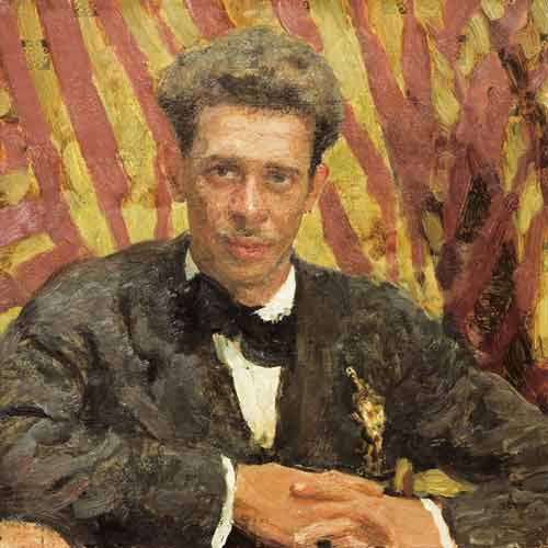И.Е.Репин. Портрет Н.В.Ремизова. 1917. Линолеум, масло
