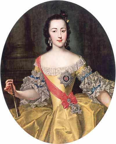 Г.Х.Гроот. Портрет великой княгини Екатерины Алексеевны. Около 1745 года. Холст, масло. ГЭ
