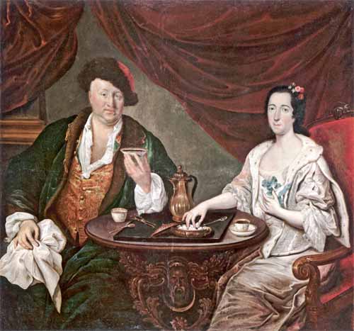 Г.Х.Гроот. Портрет генерала У.-Ф.-В. Левендаля с женой. Около 1741 года. Холст, масло. ГМЗ «Гатчина»
