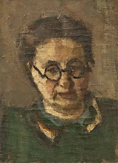 Портрет мамы в зеленой кофте. 1943. Холст, масло
