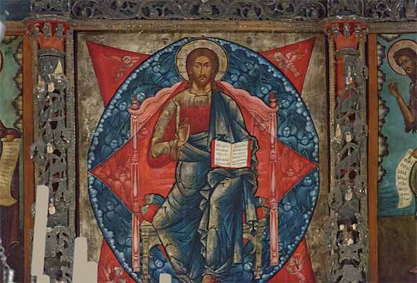 Икона Спасителя в деисусном чине иконостаса

