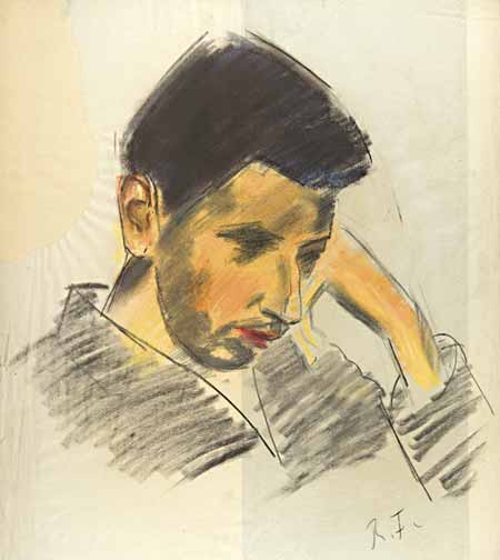 Портрет сына Валерия. Середина 1930-х годов. Бумага, пастель, уголь
