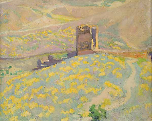 Желтые цветы. 1908. Картон, масло
