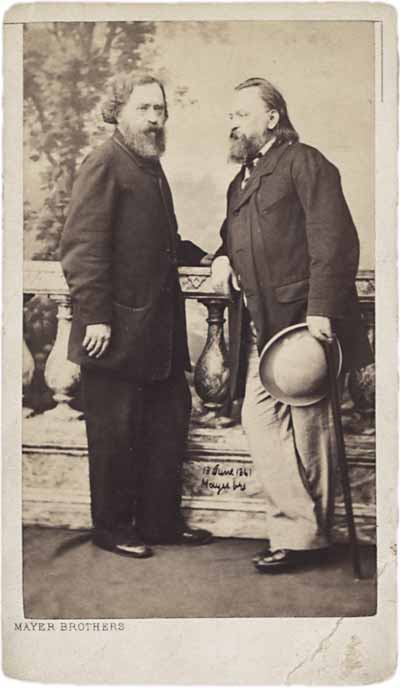 А.И.Герцен и Н.П.Огарев. Фотография братьев Майер. Лондон. 1861
