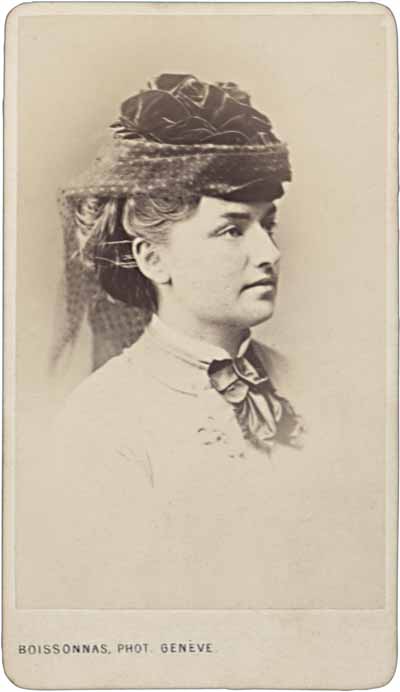 Н.А.Герцен (дочь). Фотография Буассона. Женева. 1865
