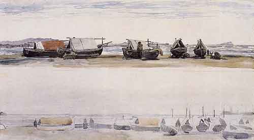 А.А.Иванов. Лодки на берегу. Около 1850 года
