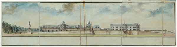 Неизвестный автор. Проект Нового Гатчинского дворца. Копия с чертежа начала 1790-х годов. ГМЗ «Гатчина»
