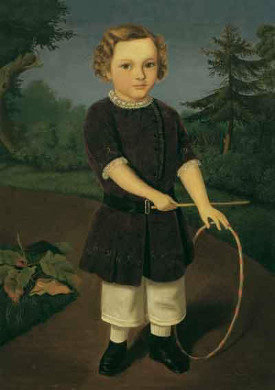 Неизвестный художник. Мальчик с обручем. Первая четверть XIX века
