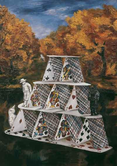 Н.Нестерова. Карточный домик на пруду. 1987
