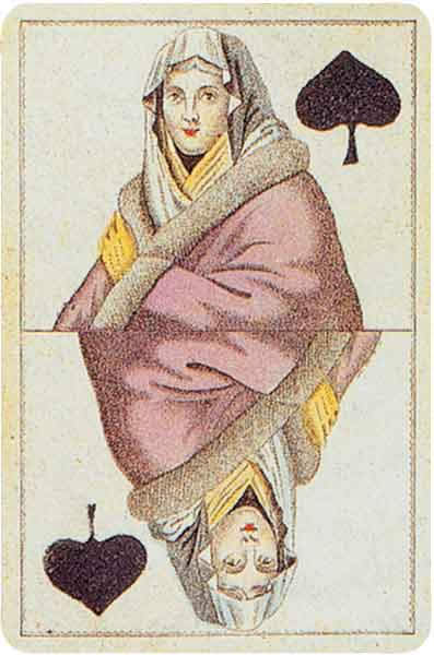 Неизвестный художник. Дама пик (Зима). Германия, Лейпциг. 1814–1815
