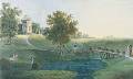 Е.Есаков. Вид Руины снятый от оврага и моста в парке Марьино. 1820. Бумага, акварель. Из альбома семьи Строгановых