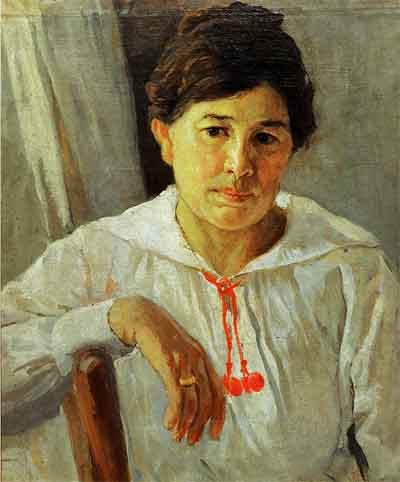 А.Осипов. Портрет жены художника. 1918. Холст, масло
