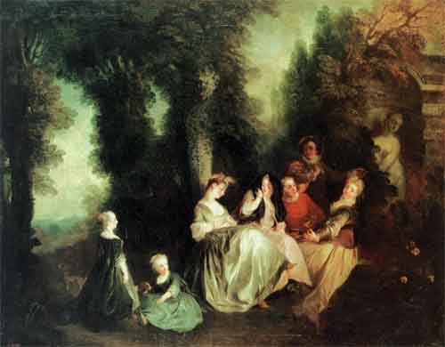Никола Ланкре. Общество в саду. Конец 1720-х годов. Холст, масло. ГЭ
