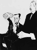 РеМи. Шарж на З.Гиппиус, Д.Мережковского и Д.Философова. Петербург. 1908–1913
