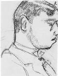 С.П.Бобров. Рисунок М.Ф.Ларионова. 1910-е годы