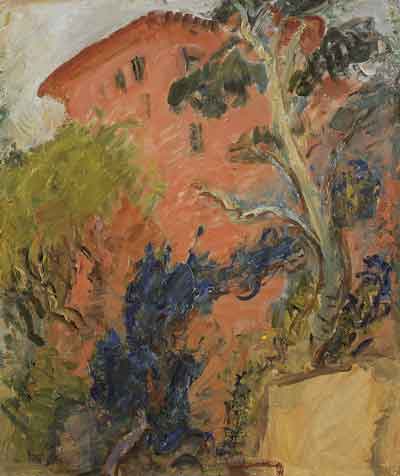 И.Юдина. Пейзаж с голубым деревом. 1996. Холст, масло
