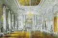 Белый зал Гатчинского дворца. Акварель Э.Гау. 1880