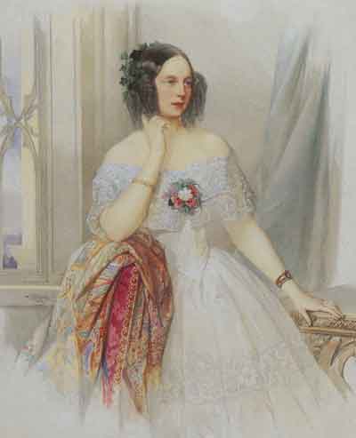 Великая княгиня Мария Николаевна. Акварель В.И.Гау. 1844

