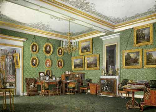 Эдуард Гау. Кабинет Александра II в Зубовском флигеле Большого Царскосельского дворца. 1857
