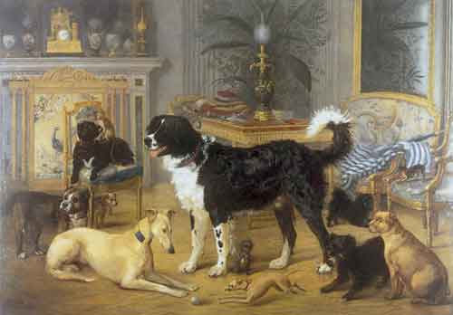 Андрей Швабе. Собаки. 1867. Холст, масло. ГМЗ «Царское Село»

