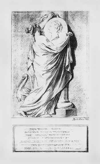 Луи Клод Вассе. Эскиз надгробия Анастасии Гессен-Гомбургской.  Около 1759 года. Амстердам. Рейксмузей
