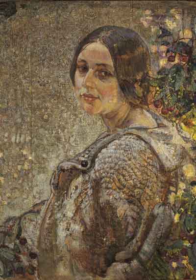 Портрет жены художника. 1910-е годы. Холст, масло. ГРМ
