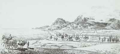 Вид Алушты. 1804. Тушь, перо
