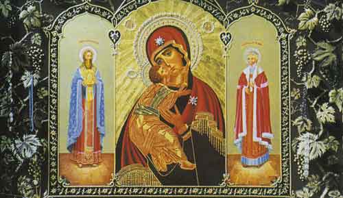 Святыня Рождество-Богородицкого монастыря — Владимирская икона Божией Матери. Список XVII века
