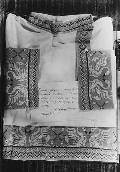 Русская рубашка А.Блока, вышитая его матерью, с пояснительной запиской Ф.А.Кублицкого-Пиоттух от 15 октября 1961 года