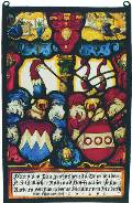 Витраж с изображением гербов. Швейцария. Мастер Иероним Шпенглер. Цветное стекло, свинец, роспись. 1626. ГЭ