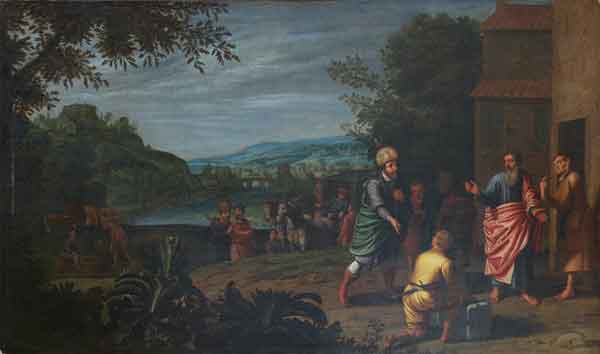Ян Симон Пейнас. Пророк Елисей и полководец Нееман. 1610-е годы. Рязанский областной художественный музей
