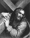 Несение креста Спасителем. Гравюра И.Пожалостина с картины Л.Караччи. 1871