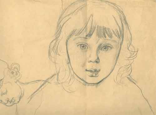 	Э.К.Липгарт. Портрет сына Оттона. 1878. Бумага, карандаш. Архив ГЭ
