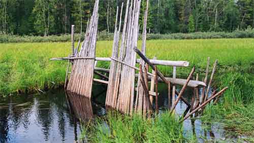 	Сооружение для ловли рыбы на реке. Фото А.В.Новикова
