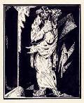 В.Масютин. Nicolai Gogol. Das bildnis. Stuttgart, 1920. (Н.Гоголь. Портрет). Оригинал иллюстрации. Бумага, тушь. Собрание С.И.Григорьянца