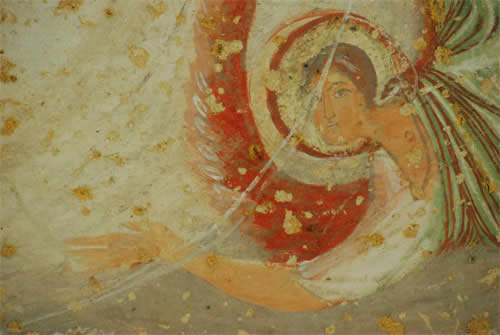 Фрагмент росписи церкви  Чавушин.  Х век. Район Гёреме. Каппадокия
