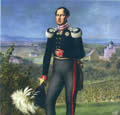 Прусский король Фридрих Вильгельм III на фоне Русской колонии Александровка