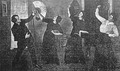 Н.Н.Евреинов репетирует с артистами сцену с веерами. 1911