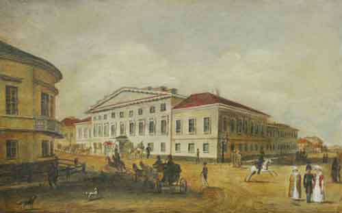 В.С.Турин. Дом казанского военного губернатора. Этюд. 1834. Холст, масло
